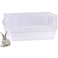 Cage pour petits animaux 24 "pour hamsters, lapins et cochons d'inde avec porte-bagages de salle de bains Cage pour hamster multifonction DlY