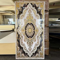 Panneau mural en PVC doré effet marbre, revêtement mural brillant à haute brillance avec motif continu, vente en gros pour entrepreneurs et distributeurs