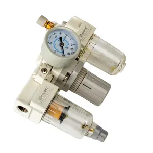 SMC Tratamiento de fuente de aire Presión Estándar Trampa de agua Lubricador Combinación Regulador de filtro de aire con drenaje automático