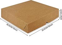 Caja de Pizza Kraft con Logotipo Personalizado de Fábrica, Caja de Papel Corrugado Resistente y Ecológica, Venta al por Mayor para Entrega de Pizza para Llevar