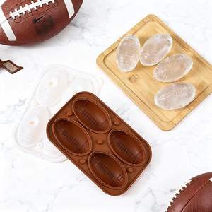 Molde de Silicona <span class=keywords><strong>para</strong></span> Cubitos de Hielo con Forma de Balón de Fútbol, 4 Cavidades, con Tapa de Embudo, Grado Alimenticio, Libre de BPA, <span class=keywords><strong>para</strong></span> Hacer Bolas de Hielo Grandes <span class=keywords><strong>para</strong></span> Whisky, Cócteles y Bebidas - Product Image 2