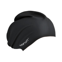 Cuffia da Nuoto in Silicone Extra Large per Uomo e Donna, Impermeabile, per Dreadlocks, Trecce, Ricci, Extension e Afro - Nera