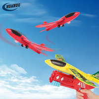 Populaire EVA Avion Lanceur Planeur Vol Volant Mousse Avion Shoot Gun Enfants Catapulte Led Mousse Avion Jouet Lanceur