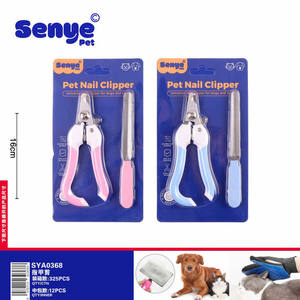 Coupe-ongles pour animaux de compagnie en acier inoxydable de 16cm de couleur mélangée avec poignée en TPR et coupe-ongles pour les soins des chiens et des chats - Product Image 1