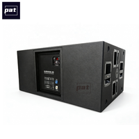 Subwoofer actif double 18 pouces haute puissance PAT SUB 9006-AS de haute qualité, enceinte en bois, connexion XLR, 7200W de puissance de crête, à poser au sol