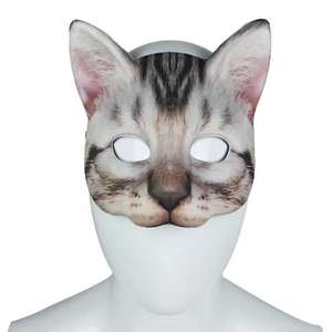 2024 nuevo diseño Halloween carnaval mascarada EVA <span class=keywords><strong>realista</strong></span> Digital impreso Animal <span class=keywords><strong>gato</strong></span> máscara - Product Image 4