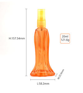 Bottiglia di profumo di vetro di forma di pesce variopinto all'ingrosso 18ml con la bottiglia di plastica colorata dello spruzzo di profumo dello spruzzatore di plastica - Product Image 2