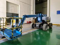 Nacelle élévatrice télescopique électrique autopropulsée pour travaux aériens, nacelle araignée à bras droit pour peinture