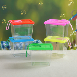 新入荷 小型ロープハンドル付きプラスチックボックス ミニタンク 金魚・カメ・爬虫類・昆虫用 - Product Image 3