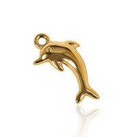 MYNECK Bijoux DIY Tendance en Acier Inoxydable Plaqué Or 18 carats Anti-ternissement, Pendentifs Animaux Marins (Baleine, Crabe) pour Sacs et Clés