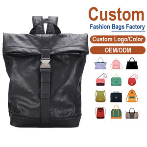 Sac à dos antivol structuré en cuir véritable pour homme, directement de l'usine, avec fermeture éclair en coton et poches latérales, faible MOQ, pour détaillants mondiaux - Product Image 1