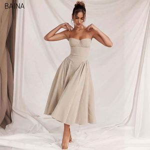 Robe élégante sans bretelles, style camisole, cintrée à la taille, tendance pour femmes - Product Image 3