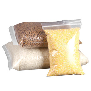 Clear Reclosable Plastic Poly Zip Lock Bags with Resealable Lock Seal Zipper With Logo Printing