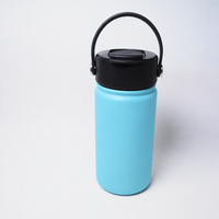 Bouteille d'eau portable Jiahe en acier inoxydable de 350 ml pour étudiants, isotherme sous vide avec paille, large ouverture, sans BPA, pour la randonnée et les activités de plein air