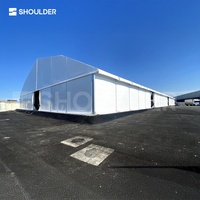 Carpa de Almacenamiento Prefabricada de Alta Resistencia, Tipo Polígono, con Techo Transparente, Gran Espacio, Estructura de Aluminio, Carpas de Almacenamiento de PVC Blanco