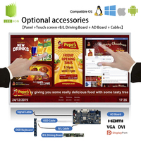 AUO layar LCD 21.5 ''1920x1080 lvlvds 30pin layar Menu dinamis 21.5 inci modul LCD IPS
