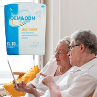 Couches jetables pour adultes : Noyau absorbant épais, feuille arrière respirante, anti-fuites pour personnes âgées et patients alités