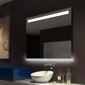 Modern LED Bathroom Vanity Wall Mounted Mirror Rectangle Illuminated Smart Mirror