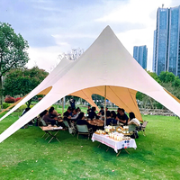 Grande Tente Glamping en Forme d'Étoile Imperméable pour Hôtels, Campings, Pique-niques et Événements de Restauration en Plein Air