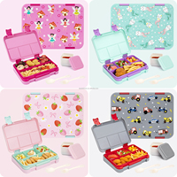 Boîte à lunch pour enfants réutilisable, grande capacité 1180 ml, anti-fuite, en Tritan+PP, motif personnalisé, dessin animé mignon, Fiambrera pour enfants
