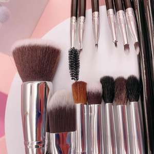 YRX classique manche en bois noir pinceau à sourcils Angle maquillage des yeux ensembles de pinceaux pinceau à sourcils avec <span class=keywords><strong>jolie</strong></span> forme de tête - Product Image 2