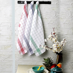 Serviette 100% coton bandes vintage Cuisine de golf Lot de 12-Multicolore - Product Image 1