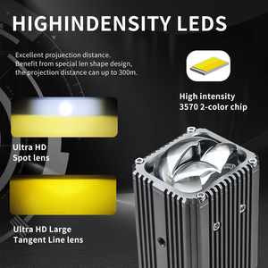 सुपर उज्ज्वल U313 130w बाइड प्रोजेक्टर फॉग लाइट 12 वी के लिए 2 प्रोजेक्टर लेंस के साथ 2 प्रोजेक्टर लेंस - Product Image 2