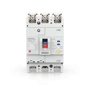 Kripal 3P 125A ELCB ngắt mạch AC400V ngắt mạch 25kA 125Amps ELCB ngắt mạch với Shunt chuyến đi