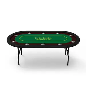 Entertainment Gambling Texas Hold'em Customized Professional Poker Table Luxury With Cup Holder Poker Table