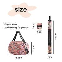 Polyester imprimé personnalisé réutilisable Oxford Sac fourre-tout à fermeture éclair Sacs à main pour femmes Sacs de rangement de différentes couleurs Sac à provisions pliable