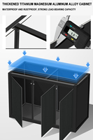 Tanque de Acuicultura Alto de 300 Galones con Filtro Sistema de Acuaponía para Interiores Decoraciones de Acuario de Vidrio Ultra Claro para Sala de Estar