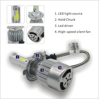 C6 2X H7 LED H11 H4 Hi/Lo H1 H3 H8 HB1 HB3 HB4 HB5 PSX24W HIR2 H13 H16 H27 Bohlam Lampu Depan Mobil 3000K 4300K 6000K 8000K COB C6