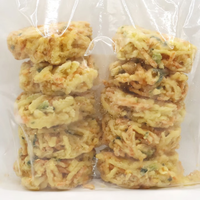 Tempura de Verduras Congeladas al Estilo Japonés, Saludable, Halal, Crujiente y Salado, Frituras de Verduras, Cebolla, Patata, Zanahoria, Paquete a Granel