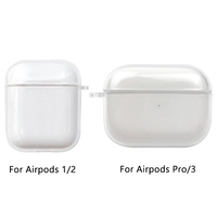 Étui transparent pour écouteurs Airpods 3ème génération 2021, coque rigide en PC transparente pour Airpods Pro 3 2 1, sacs de charge