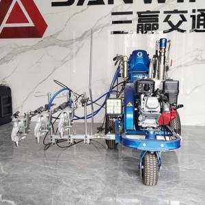 Máquina de Señalización Vial de Alta Eficiencia con Bomba Hidráulica de 24L, Doble Bomba y Cuatro Pistolas de Pulverización en Frío - Product Image 5