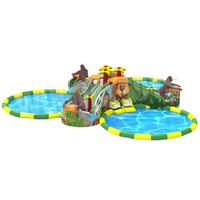 Aire de jeux extérieure de qualité commerciale piscine gonflable pour adultes toboggan de parc gonflable toboggan aquatique