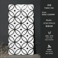 Carrelage décoratif en porcelaine pleine masse 600x1200, résistant à l'usure, brillant, pour sols et murs