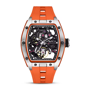 นาฬิกาข้อมืออัตโนมัติแบบโครงกระดูกโปร่งแสง รุ่น 2242 นาฬิกาจักรกลหรูหราสำหรับผู้ชาย นาฬิกาธุรกิจดีไซน์หรูหรา - Product Image 5