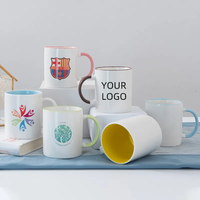 Tasse à café en céramique imprimée avec logo personnalisé de 10oz tasse en céramique personnalisée tasse à café en porcelaine avec poignée cadeau