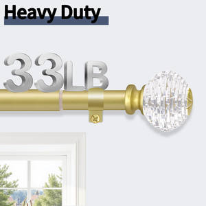 Set di Aste per Tende in Ferro Dorato Moderno e Minimalista, Stile Art Deco, Robuste e Decorative per la Casa - Product Image 6