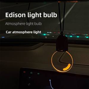 Pendentif lumineux créatif en forme de visage souriant pour voiture, veilleuse décorative pour rétroviseur, cadeau pour petit ami - Product Image 4