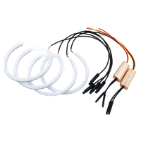 Accessoires voiture bicolore blanc jaune fonction de direction feux de jour LED yeux d'ange 4 pièces pour E36 E46