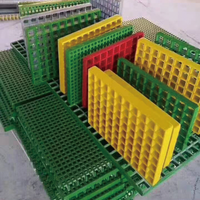 Grilles en plastique renforcé de fibres (FRP) antidérapantes de 38 mm, légères, pour passerelles de toiture industrielles