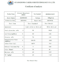 Mono-oléate de glycérol (GMO90) C21H40O4 de qualité alimentaire, émulsifiant pour huile de piment, CAS 111-03-5, EINECS203-827-7, fourni par l'usine