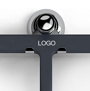 Escobilla de silicona duradera para puertas de vidrio de baño, cocina y coche, con soporte, limpiador de ventanas de una pieza, color negro - Product Image 5