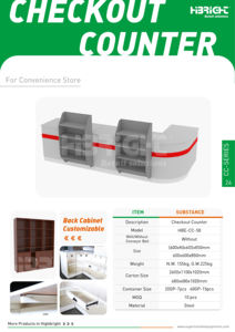 Abu-abu toko, toko kelontong kasir Supermarket dengan Desktop berdiri - Product Image 4