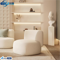 Canapé simple et décontracté en flanelle éponge, style rétro, luxe léger, pour appartement, chambre à coucher, dressing, pour hôtel