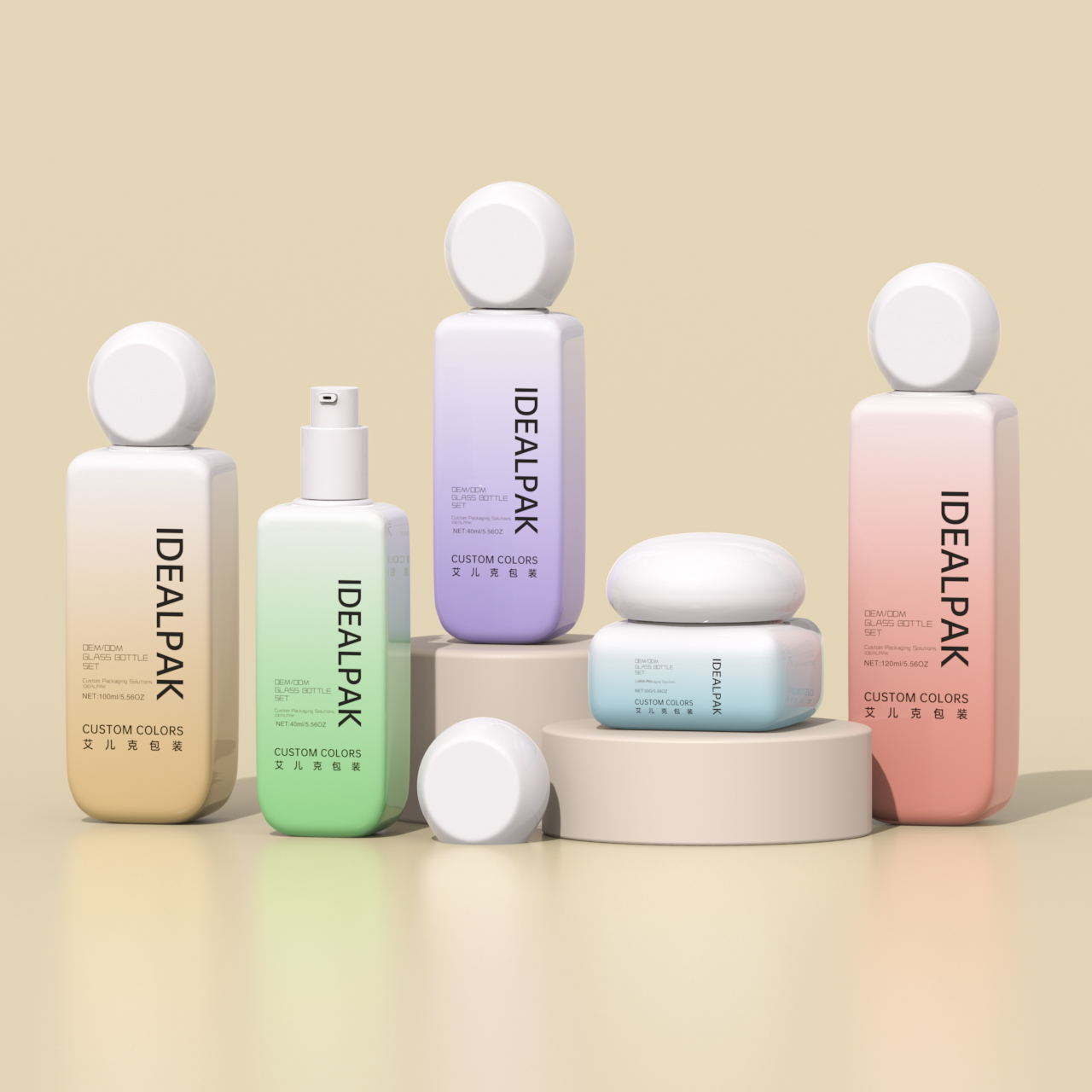 face wash packaging glass cream