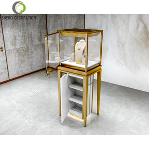 Vitrine centrale de magasin de bijoux, îlot de présentation, vitrine en verre avec éclairage LED, armoire à bijoux de luxe - Product Image 5