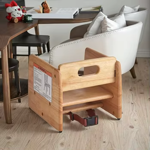 Table et sièges Siège d'appoint en bois non assemblé avec finition naturelle - Product Image 4